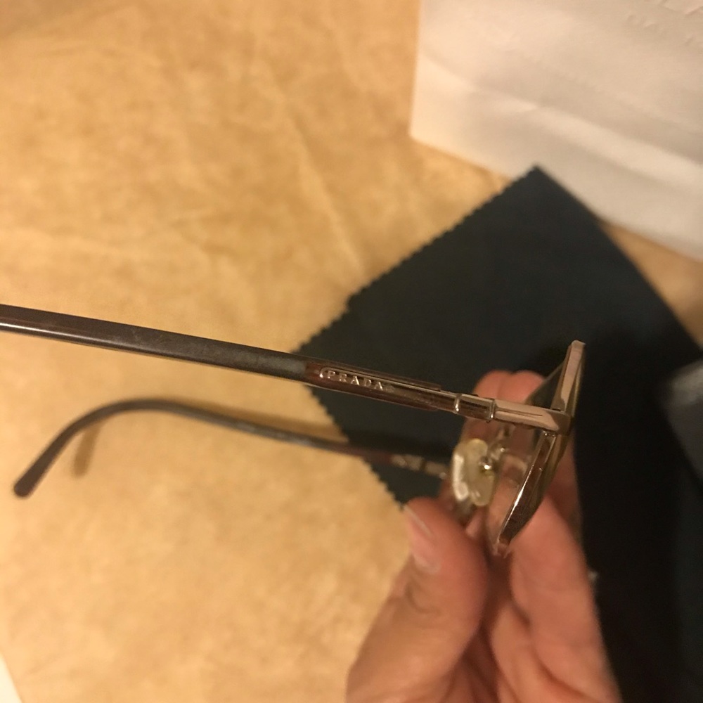 % Authentic Prada Brown Glasses - image 6